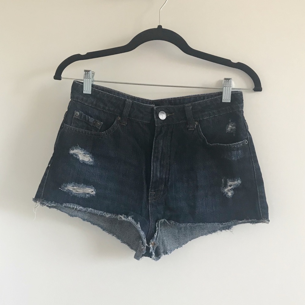 Cheeky High Waist Denim Shorts
